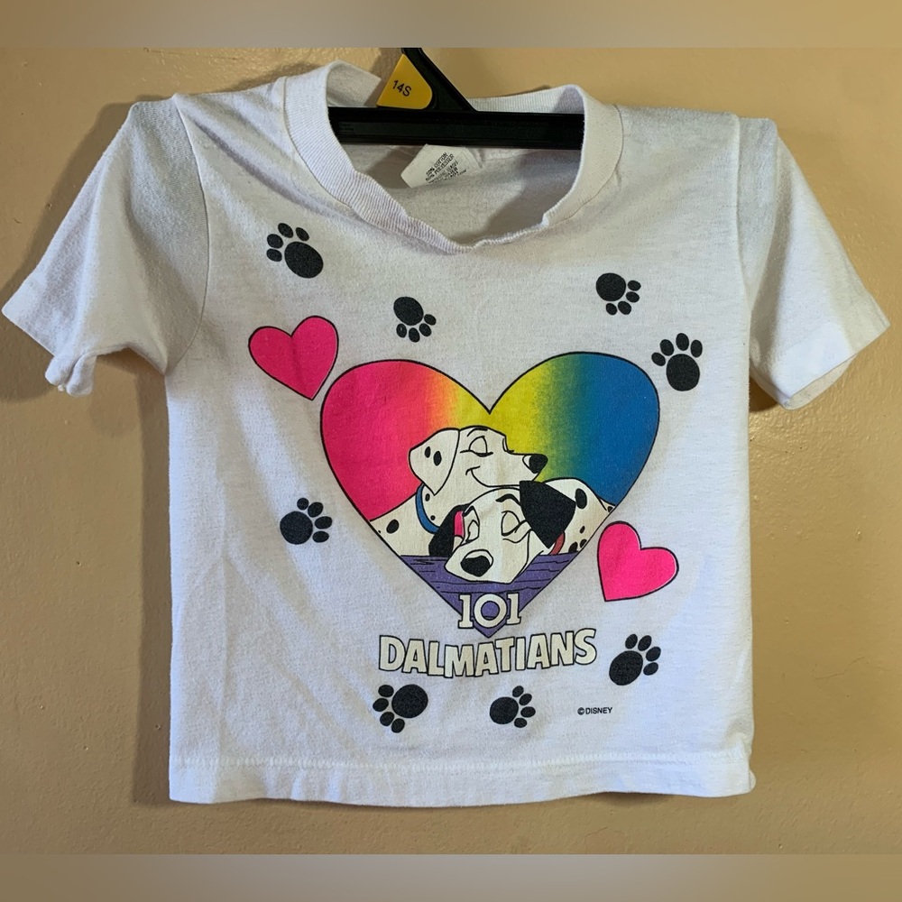 Vtg 101 Dalmatians Parents Pongo Perdita Single Stitch T-Shirt Sz 2T Made in USA